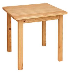 Stôl štvorcový, rovné nohy - ST01: Borovica 60x60cm ostré hrany