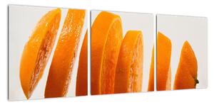 Moderný obraz - dieliky pomaranča (Obraz 90x30cm)