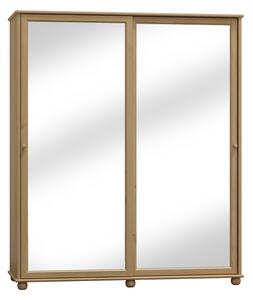Skriňa s posuvnými dverami, zrkadlo, úzka - SK20: Dub čisto vešiaková 80cm