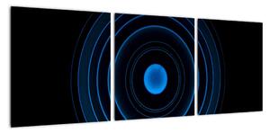 Modré kruhy - obraz (Obraz 90x30cm)