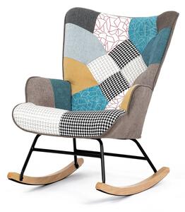 Hojdacie kreslo FABIAN II — látka, patchwork