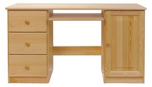 Písací stolík veľký, 3 šuflíky - PIS04: Borovica Vľavo