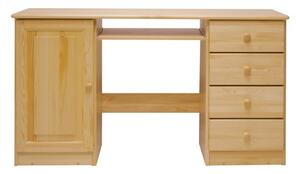 Písací stolík veľký, 4 šuflíky - PIS03: Borovica Vľavo