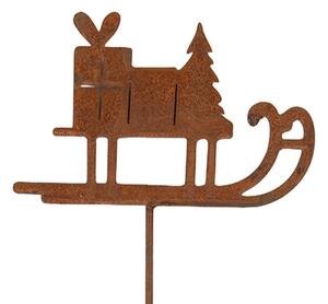 Rustikálny hrdzavý zápich sánky Sled Rust - 12*1*38 cm - Clayre & Eef
