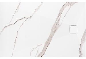 Rea Magnum Carrara, SMC sprchová vanička 90x120, biela-kamenný vzor, REA-K7006