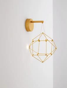 Dizajnové nástenné svietidlo Nebula zlatá