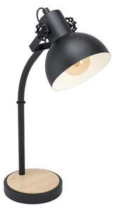Eglo Vintage 43165 LUBENHAM Stolová lampička E27 1X28W čierna, hnedá