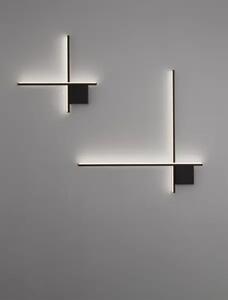 Dizajnové nástenné svietidlo Cross 50 čierna