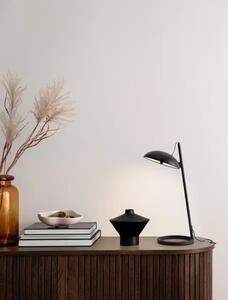 Dizajnová stolová lampa Flute čierna