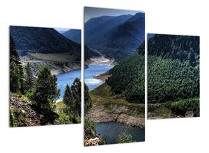 Obraz rieky medzi horami (Obraz 90x60cm)