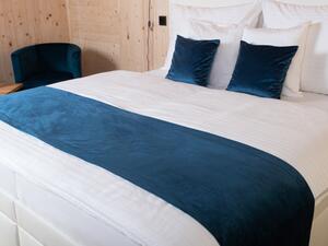 Biante Zamatový prehoz/behúň na posteľ Velvet Prémium SVP-001 Petrolejovo modrý Na mieru