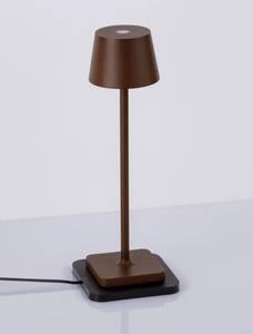 Vonkajšia stolová lampa Deck hnedá