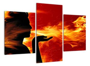 Obraz - žena v ohni (Obraz 90x60cm)