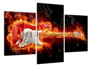 Obraz - gitara v ohni (Obraz 90x60cm)