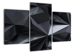 Čiernobiely obraz - abstrakcie (Obraz 90x60cm)