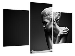Čiernobiely obraz ženy (Obraz 90x60cm)