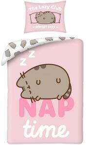 Posteľné obliečky z mikrovlákna Pusheen - motív NAP time - 70x90 cm + 140x200 cm