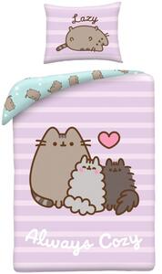 Posteľné obliečky z mikrovlákna Pusheen - motív Always Cozy - 70x90 cm + 140x200 cm