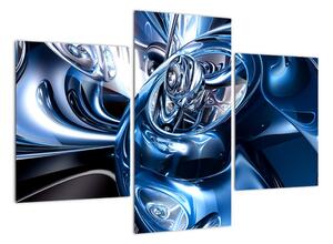Modrý abstraktný obraz (Obraz 90x60cm)
