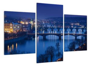 Obraz večerné Prahy (Obraz 90x60cm)