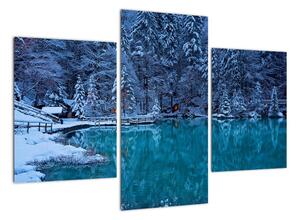 Obraz zimného jazera (Obraz 90x60cm)