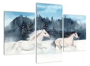 Obraz bežiacich koní (Obraz 90x60cm)