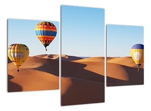 Obraz - teplovzdušné balóny v púšti (Obraz 90x60cm)