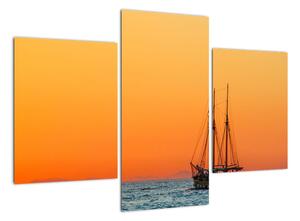 Plachetnica na mori - moderný obraz (Obraz 90x60cm)
