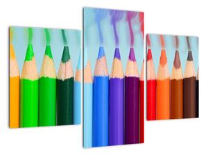 Obraz farebných pasteliek (Obraz 90x60cm)