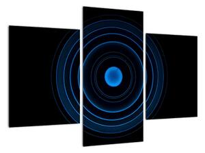 Modré kruhy - obraz (Obraz 90x60cm)