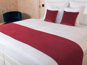 Biante Zamatový prehoz/behúň na posteľ Velvet Prémium SVP-007 Malinovo červený 50x220 cm
