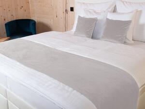 Biante Zamatový prehoz/behúň na posteľ Velvet Prémium SVP-018 Svetlo sivý 60x220 cm