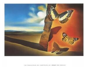 Umelecká tlač Landscape with Butterflies, 1956, Salvador Dalí, (80 x 60 cm)