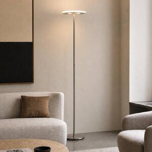 Lucande LED stojacia lampa Raymond, titánová farba, stmievateľné, Hliník / sivá / zinok, Obývacia izba / jedáleň, kov, Moderný, Zemné bodové svetlo