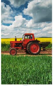 TipTrade Bavlnený froté uterák 30x50 cm - Červený traktor