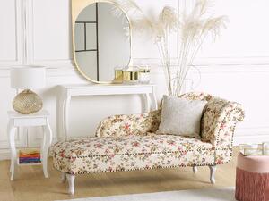 Leňoška béžová pravostranná s kvetinovým vzorom obývačka moderný dizajn