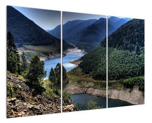 Obraz rieky medzi horami (Obraz 120x80cm)