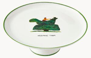 Podnos na tortu z jemného kostného porcelánu Doodles