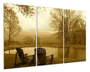 Obraz - výhľad na jazierko (Obraz 120x80cm)
