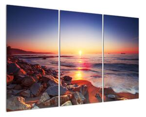 Moderný obraz - západ slnka nad morom (Obraz 120x80cm)