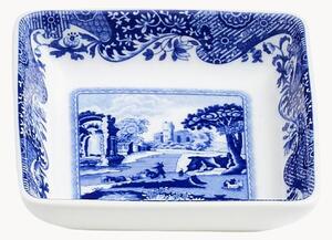 Porcelánové štvorcové taniere Blue Italian, 4 ks