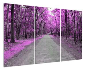 Moderný obraz - fialový les (Obraz 120x80cm)