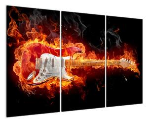 Obraz - gitara v ohni (Obraz 120x80cm)