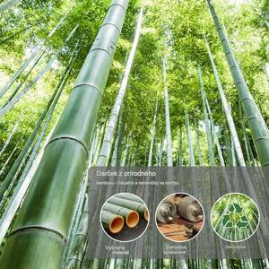 Bambusová polica 110x33x34cm - biela