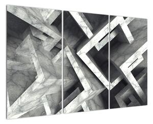 Abstraktný čiernobiely obraz (Obraz 120x80cm)