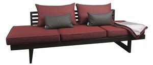 Stern Sofa/ležadlo New Holly, Stern, 216x80x68 cm, rám hliník šedočierny (anthracite), sada rýchloschnúcich podušiek 100% akryl šedočierny (Slate grey) - vrátane vankúšov a deky