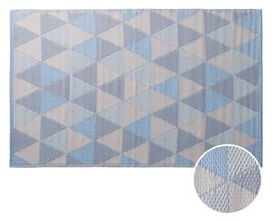 COLOUR CLASH Vonkajší koberec trojuholníky 180 x 120 cm - pastelovo modrá