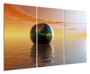 Obraz zemegule v mori (Obraz 120x80cm)