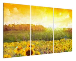 Obraz slnečnice na poli (Obraz 120x80cm)