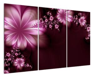 Abstraktné kvety - obraz (Obraz 120x80cm)